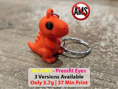 NO AMS: Mini Chibi T-Rex Keychain
