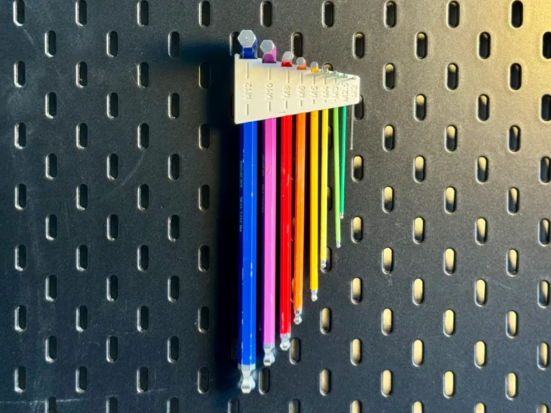 IKEA Skådis: Rainbow Hex Key Organizer