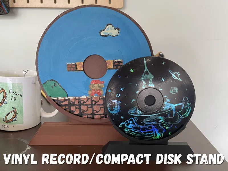 Vinyl Record/Compact Disk Stand/Holder