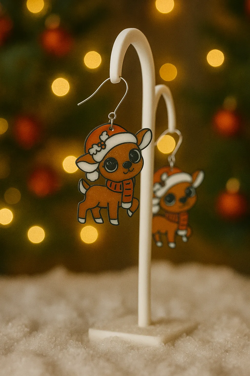 Christmas Deer Earrings view 4