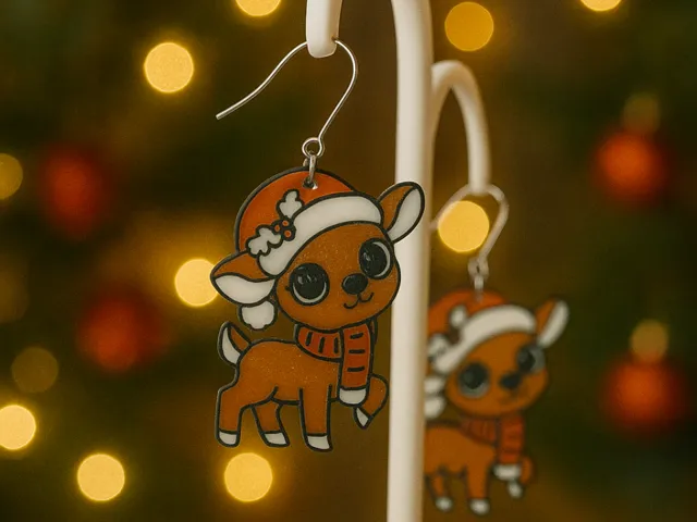 Christmas Deer Earrings