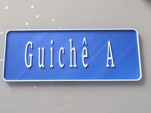 Placa de Guichê de Atendimento
