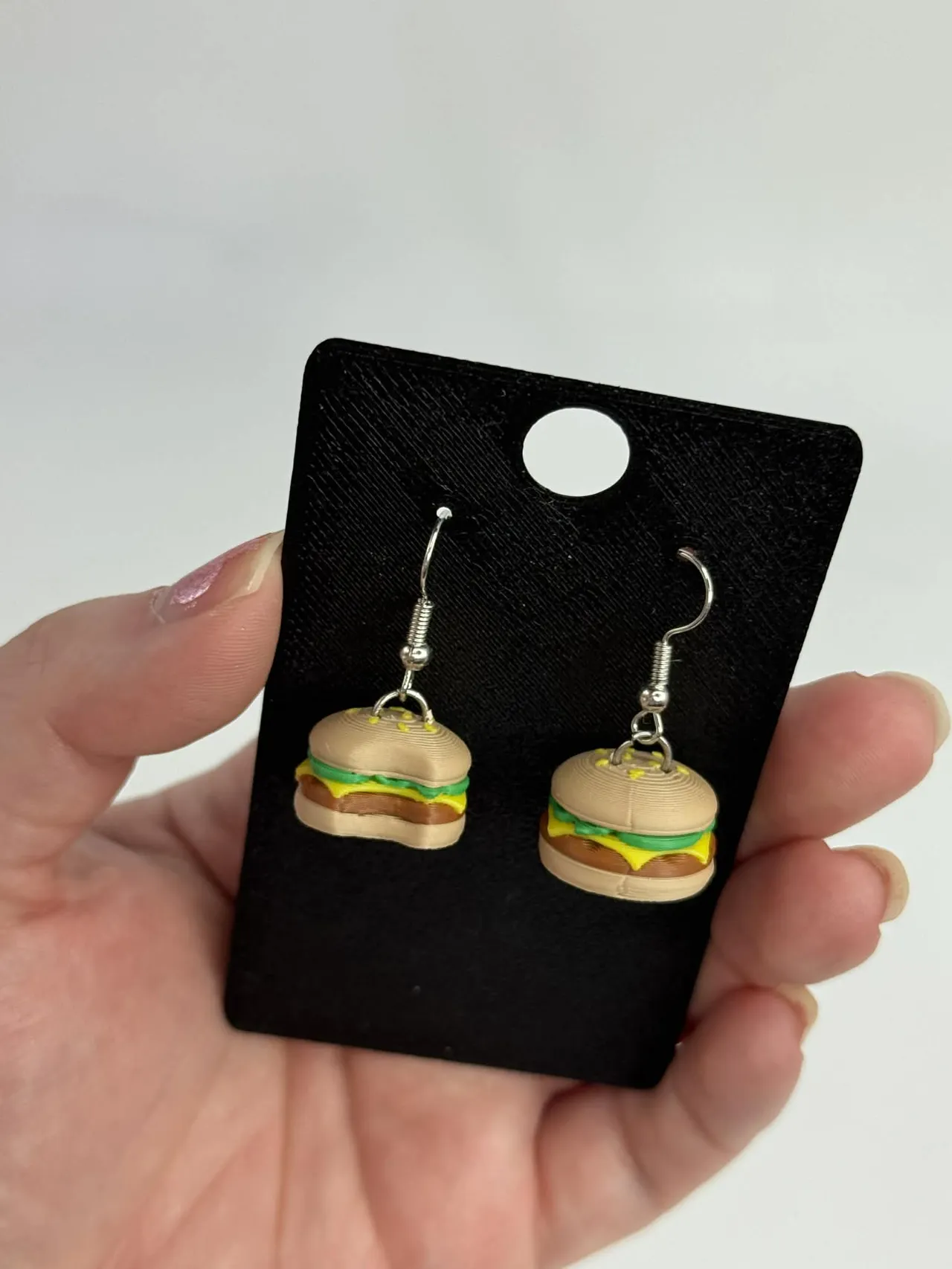 Hamburger Earrings (With a Bite!) view 2