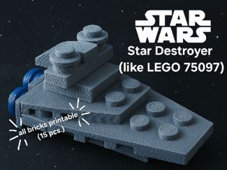 Star Wars Star Destroyer aus Bricks - 200% expand