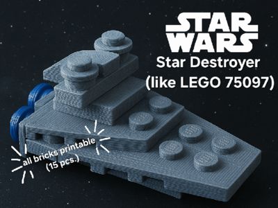 Star Wars Star Destroyer aus Bricks - 200% expand