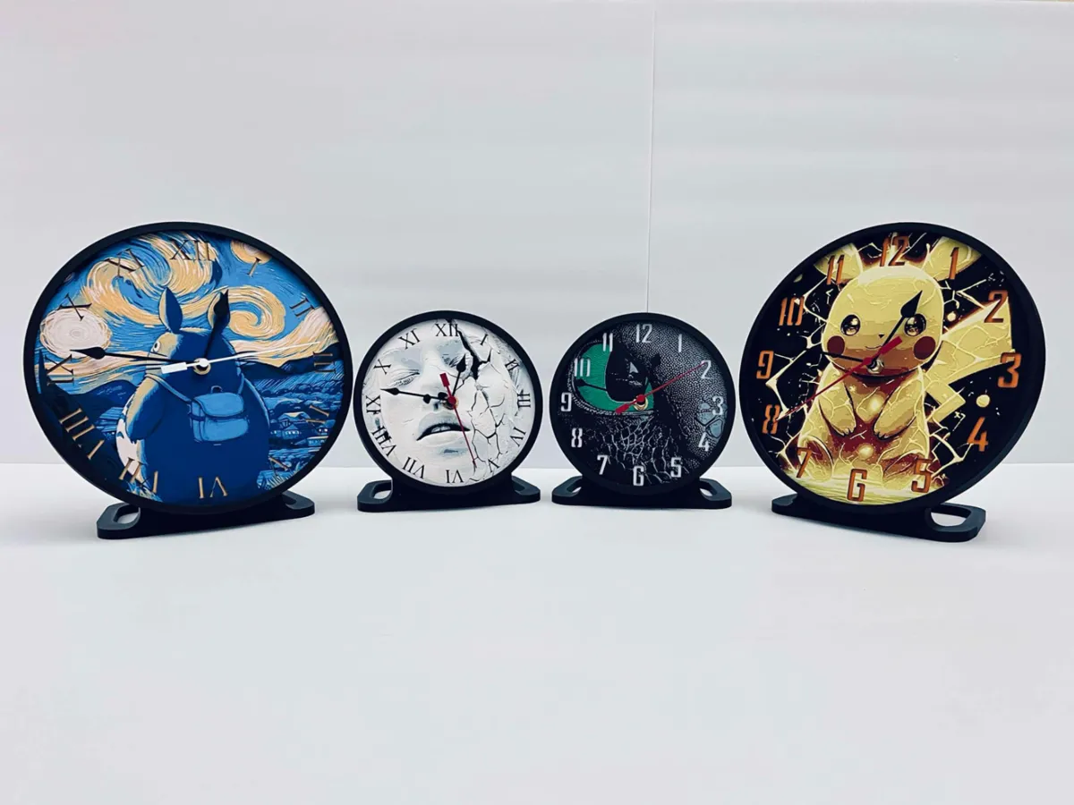 Clock Large - Customizable - Wall or Desk - Free 3D Print Model ...