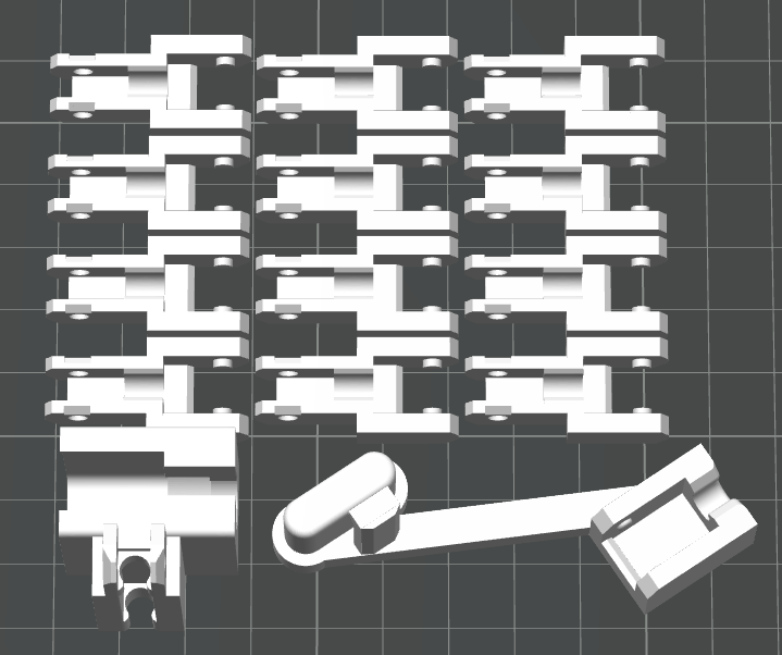 Miniatura 1 do modelo 3D A1 mini X轴前置横向拖链，轻量化免支撑