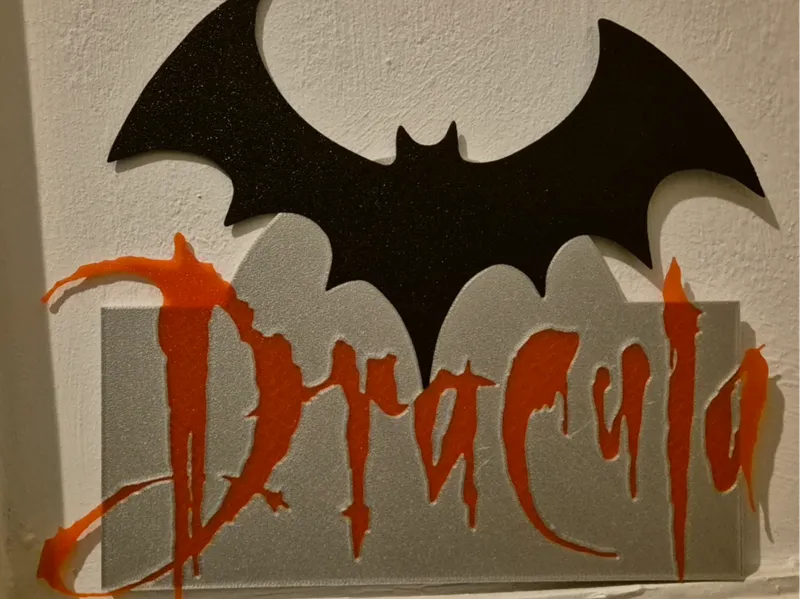 Dracula bat wall art