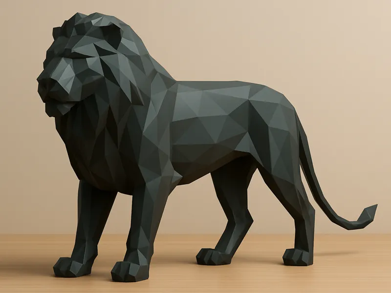 Lion low poly for decoration