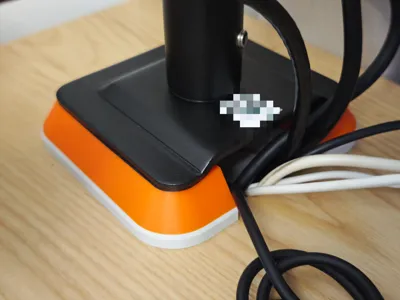 Monitor arm grommet mount with cable management