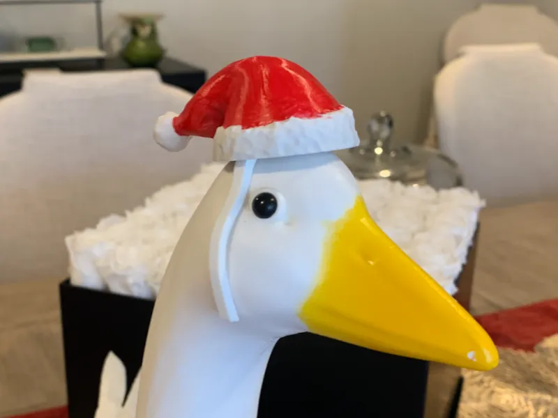 Porch Goose Santa Hat