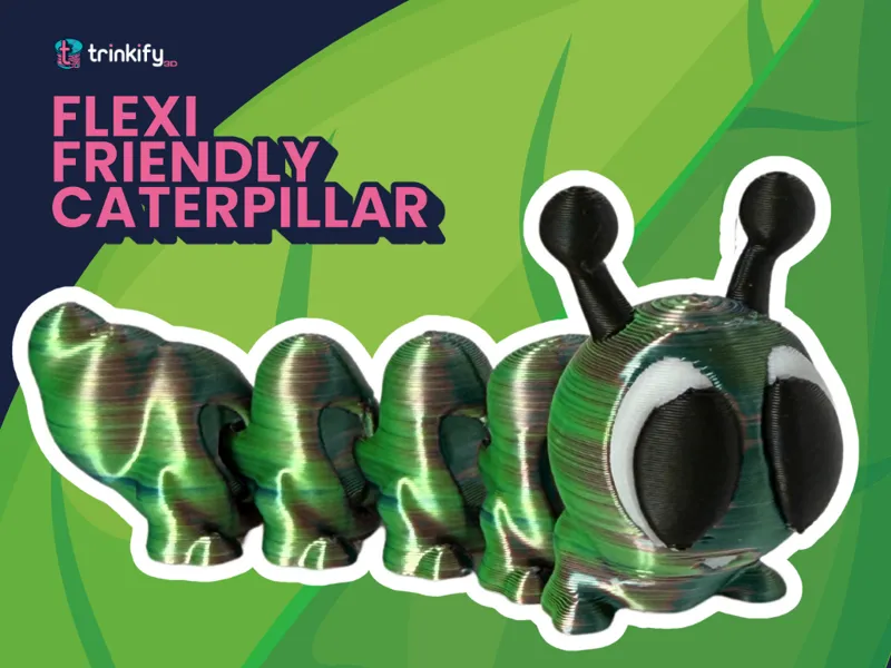 Flexi Caterpillar – Articulated Cute Animal Model