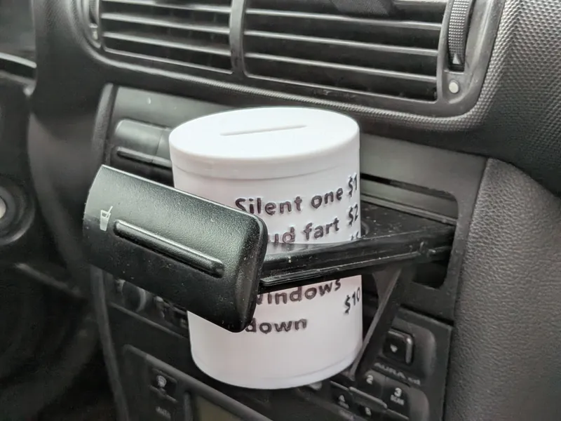 Piggy Bank- Car Cup Holder-Twist and LOCK