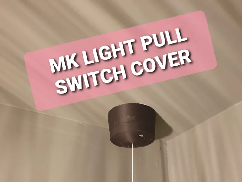 MK pull switch covers plain and knurled versions
