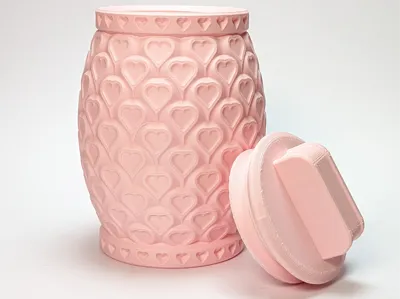 Candy Hearts Jar With Lid