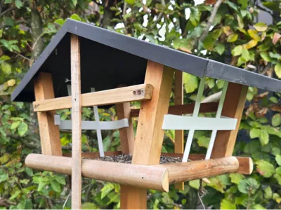Small bird entrance restrictor for bird feeder