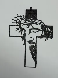 Silhouette murale du Christ en croix — photo 3