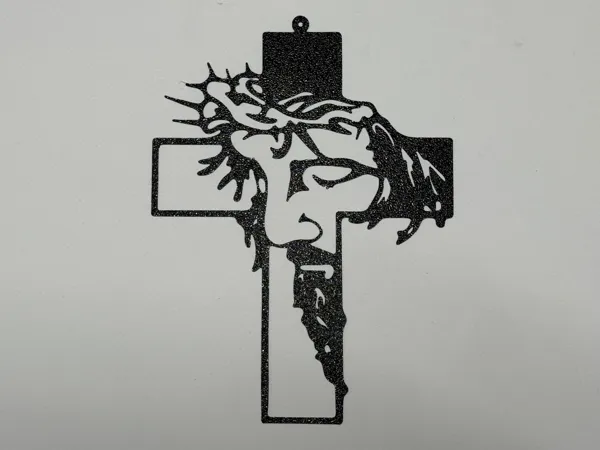 Silhouette murale du Christ en croix