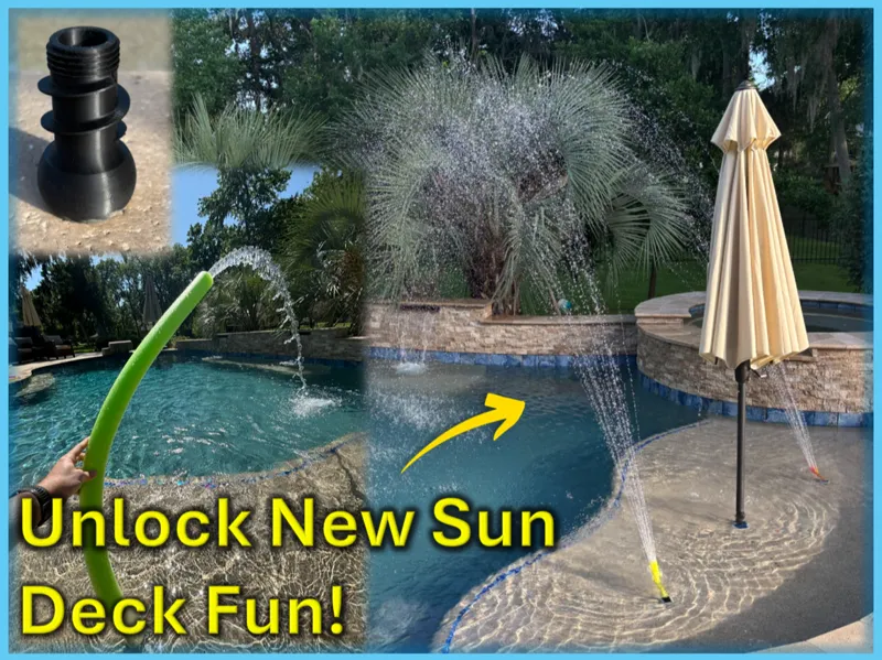 Pool Jet Insert w/ Noodle Adapter &GHT Hose Thread
