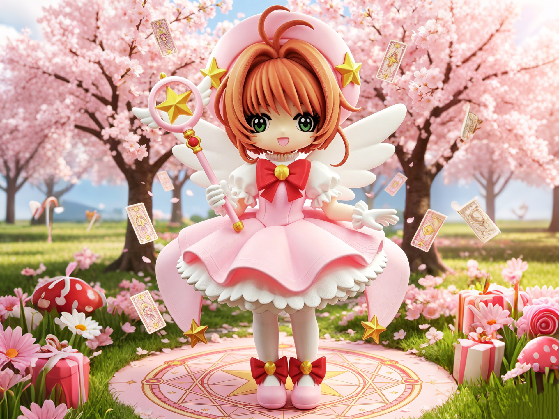 Miniatura 2 do modelo 3D 百变小樱  库洛牌 魔卡樱木之本樱魔法 魔卡少女樱 动漫玩偶周边 模型 手办 摆件 拆件分色免AMS