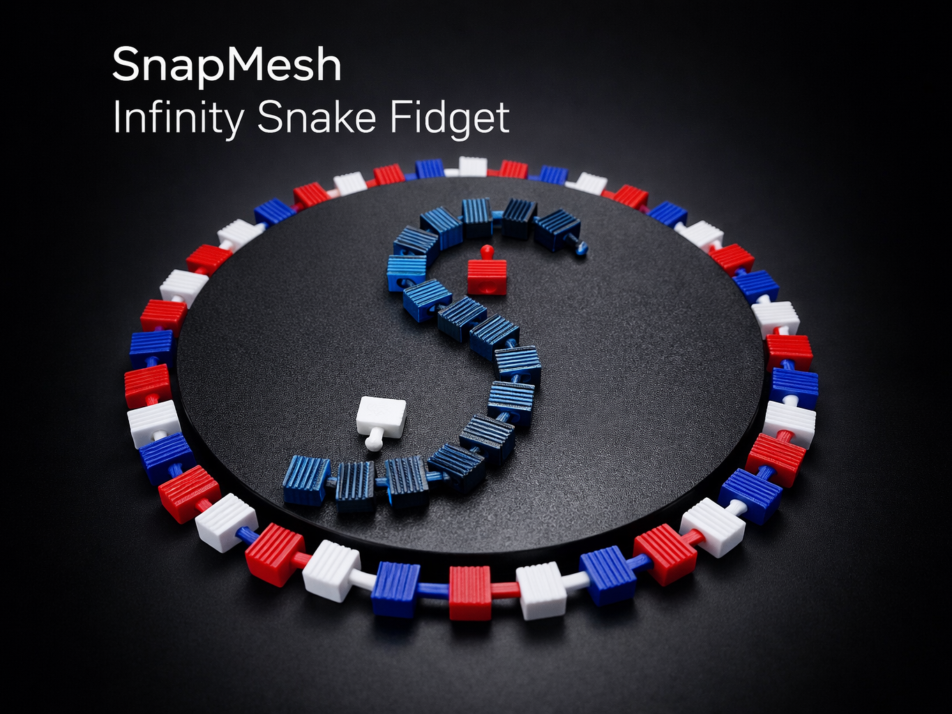 SnapMesh Infinity Snake Modular Fidget Toy