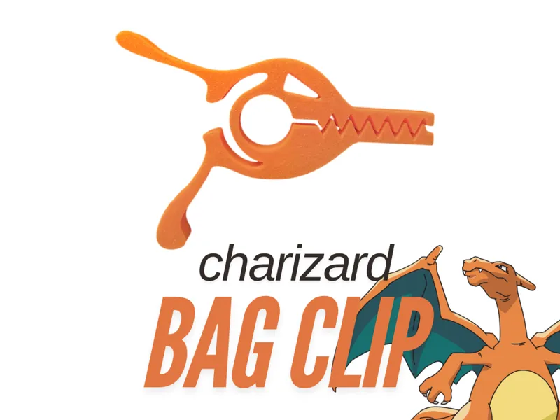 Charizard Bag Clip - Print in place