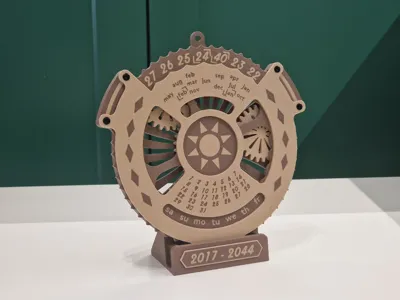Mechanical Calendar for Years 2017-2044