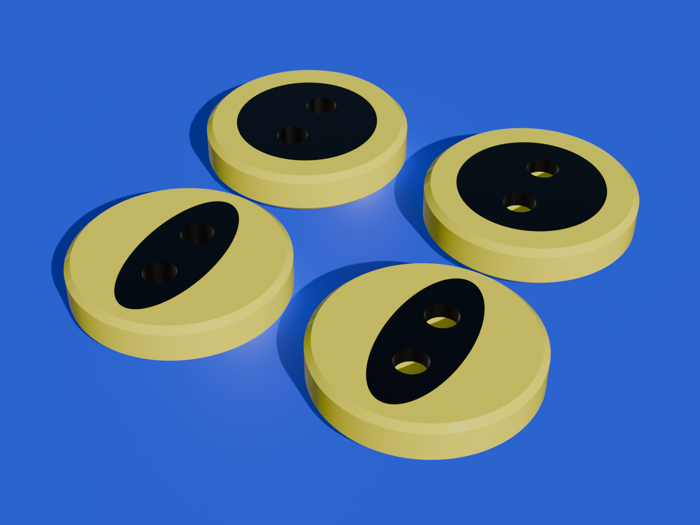 【0.4mmノズルOK】黒い布が一瞬で「黒猫」に化ける魔法のボタン　Cat Eye Buttons