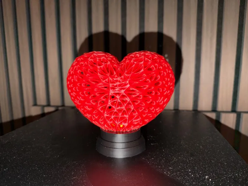 Valentines heart with light