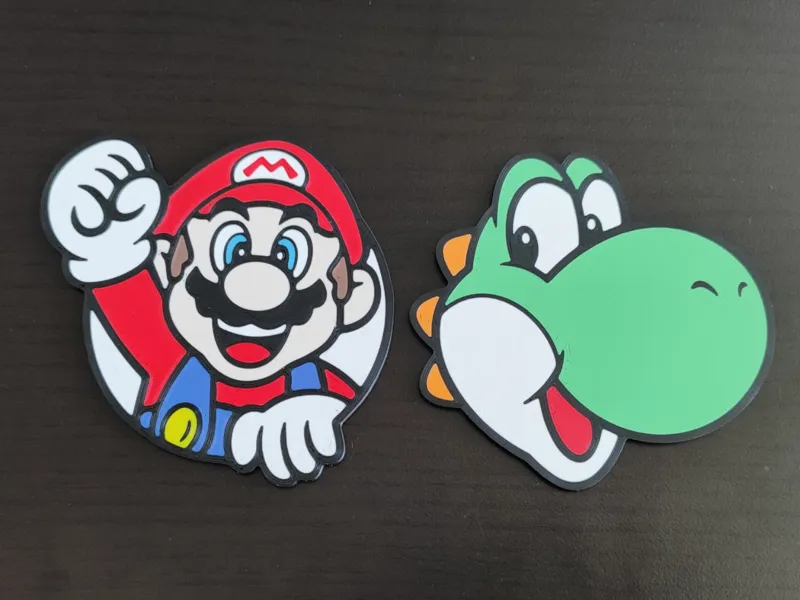 Sous verre Mario et Yoshi