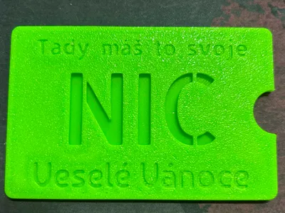 CZ Xmas cover pay gift card One/two color