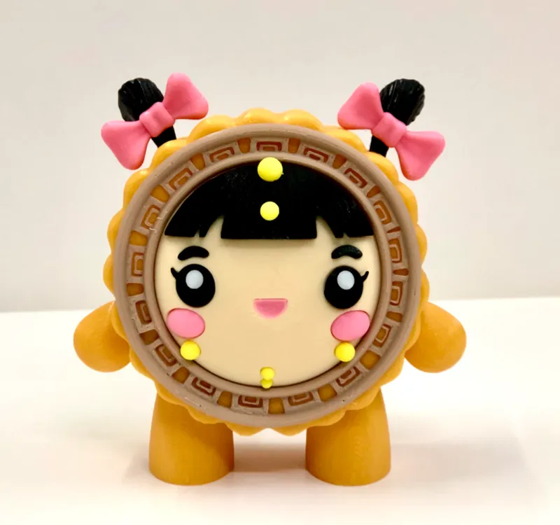 Q萌卡通月饼妹 月饼家族 可爱月饼礼盒 圆形盒子 无需AMS可打印多色 手办 月饼公仔 中秋节日礼品