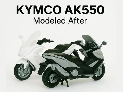 KYMCO AK550 – High Detail 3D Printed Mini Model