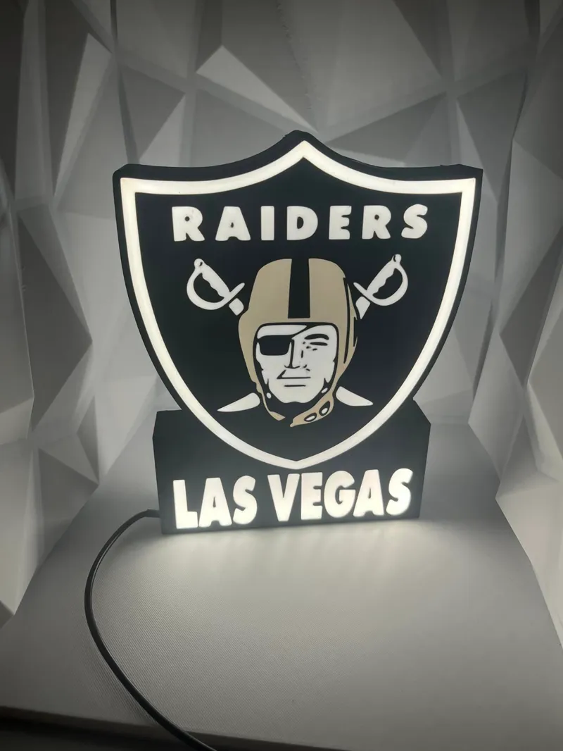 Double Sided LED Lightbox of Las Vegas Raiders