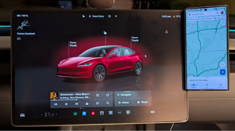 Tesla Screen Ball and Socket Phone Mount
