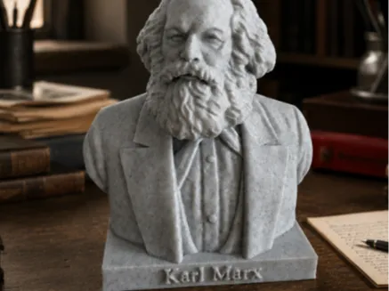Karl Marx Bust – Detailed Historical Statue