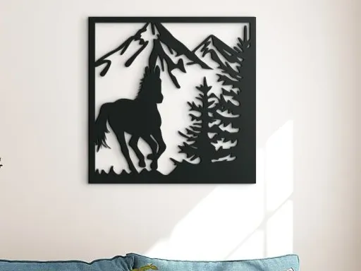 3D Wall Art Galloping Horse