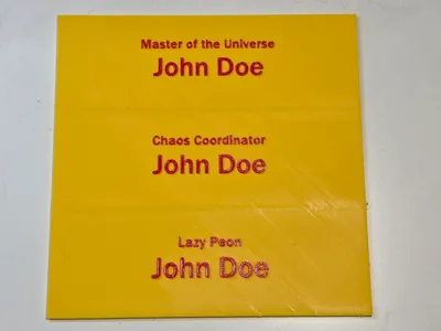 Triple Desk Nametag with title