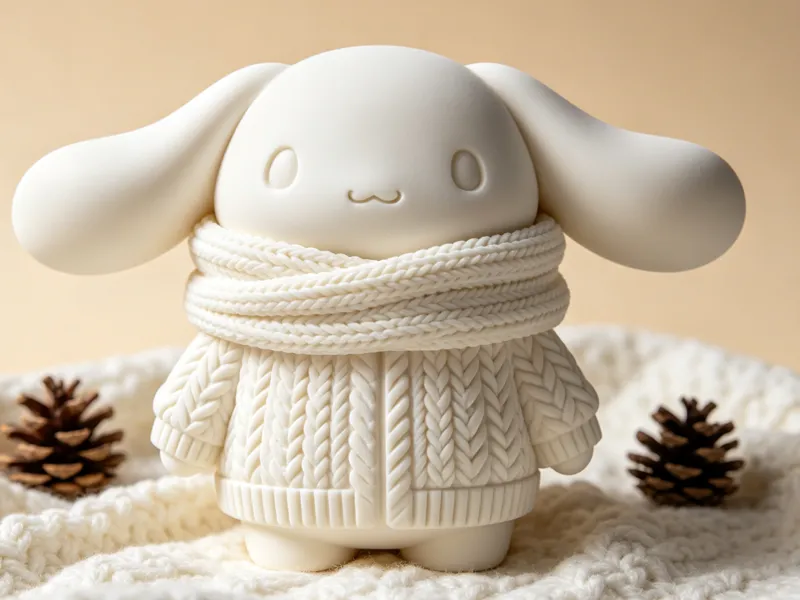 Cozy Cinnamoroll: Easy-Support Knit Desk Toy Art