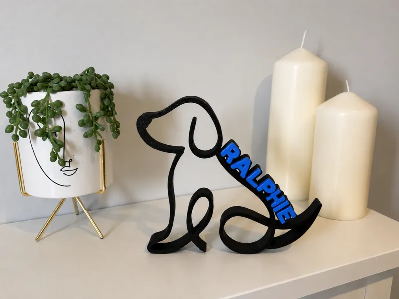 Personalised Dog Name Sign (Ralphie)