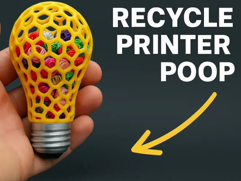 Recyclable LIGHT BULB made from printing waste