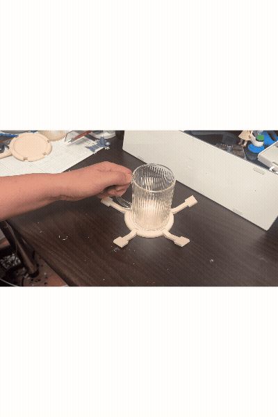 Coaster with moving limbs