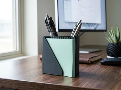 Modern pen/pencil & sticky pad holder