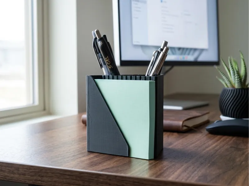 Modern pen/pencil & sticky pad holder