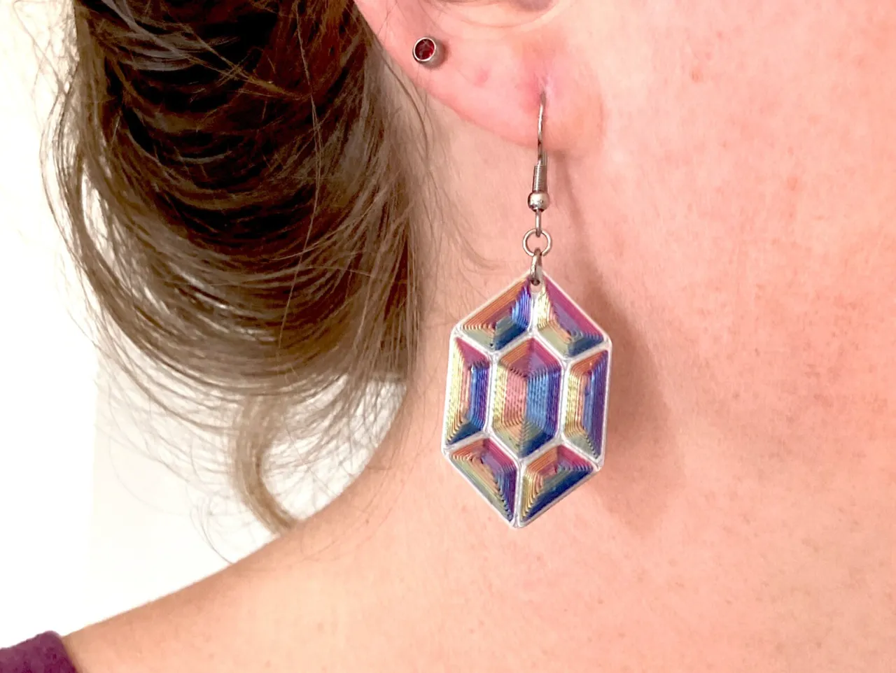 Rupee Faceted Earrings view 4