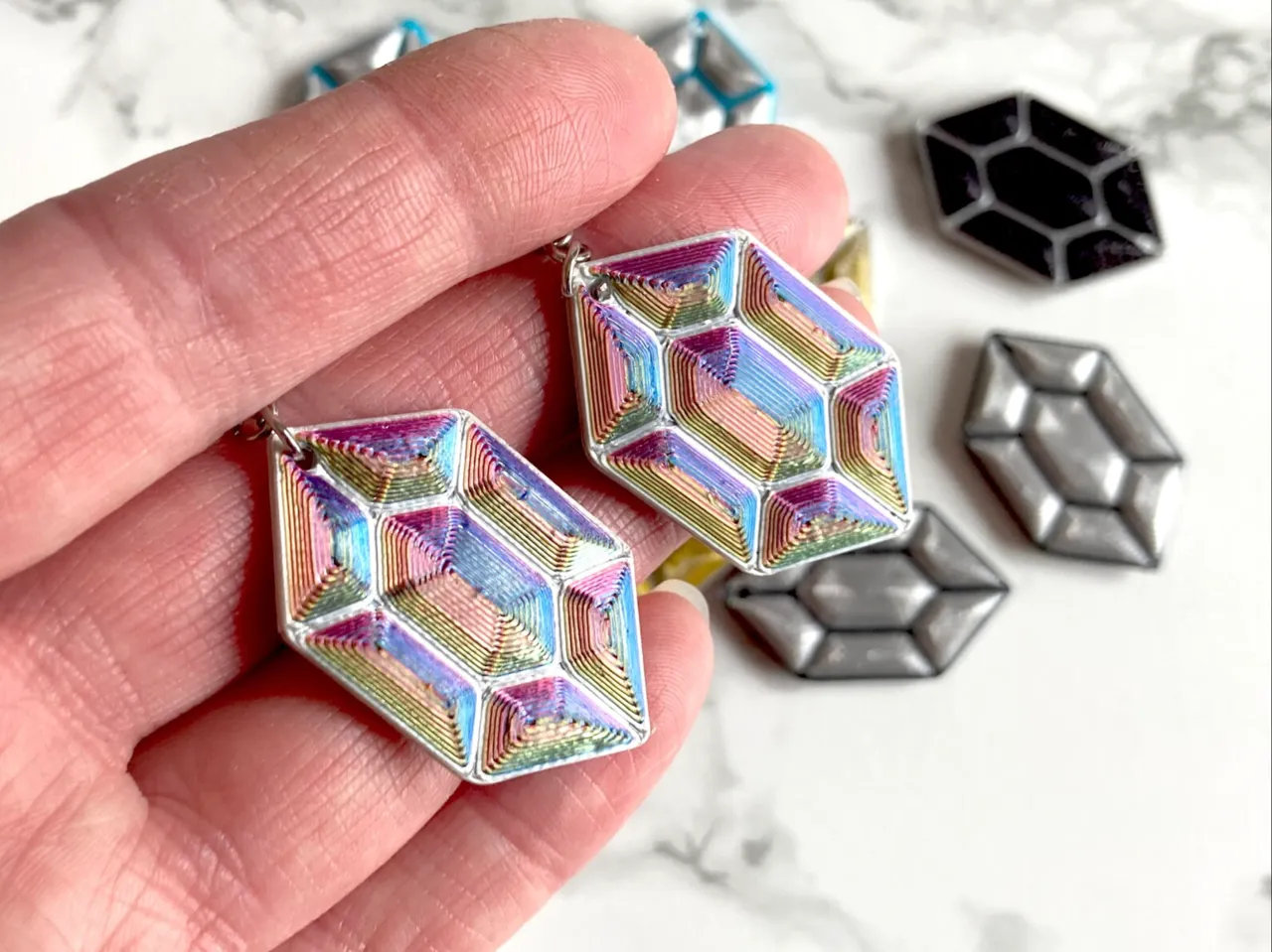 Rupee Faceted Earrings view 3