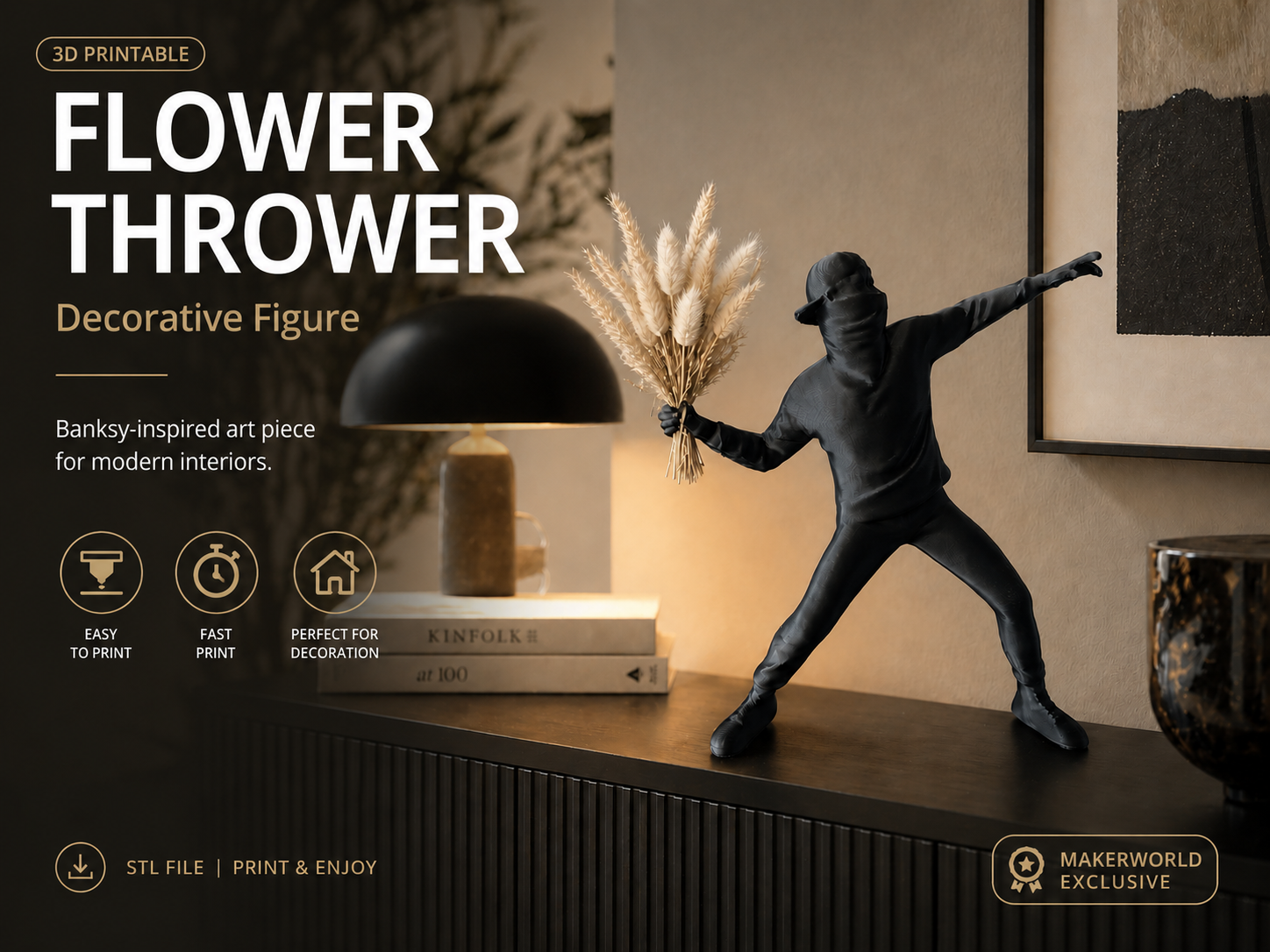 Thrower – Scultura 3D Minimal