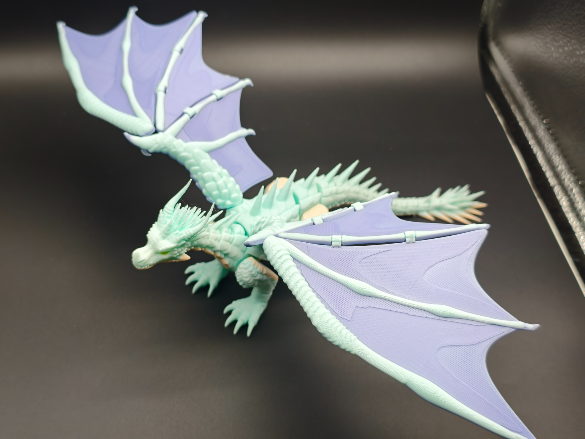 Miniatura 3 do modelo 3D 冰翼飞龙，翅膀拆件版，翼展40CM，无需支撑