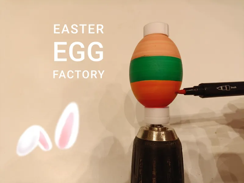Easter egg painter's helper - Easter egg factory
