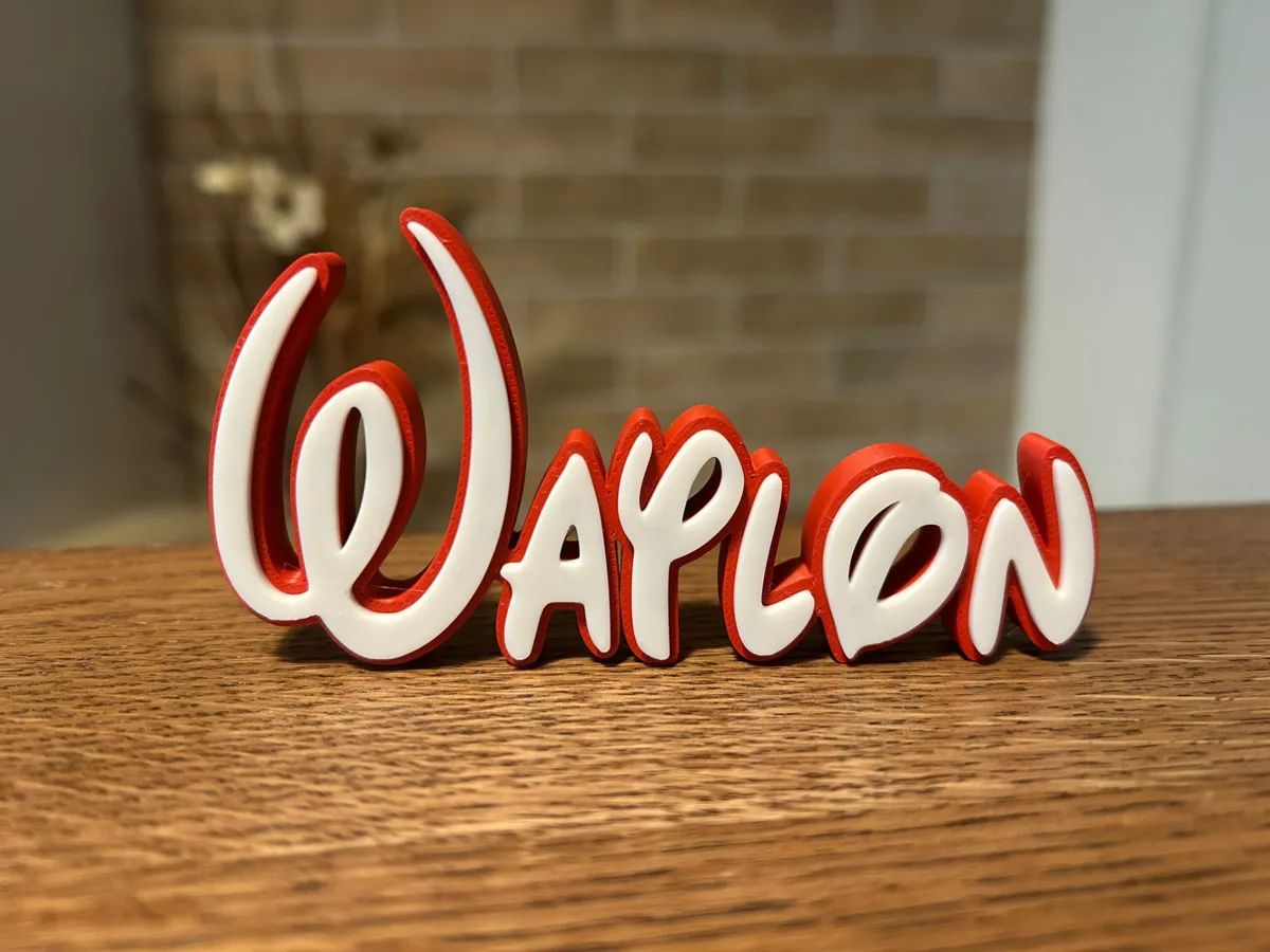 Waylon Name Disney Sign - Free 3D Print Model - MakerWorld
